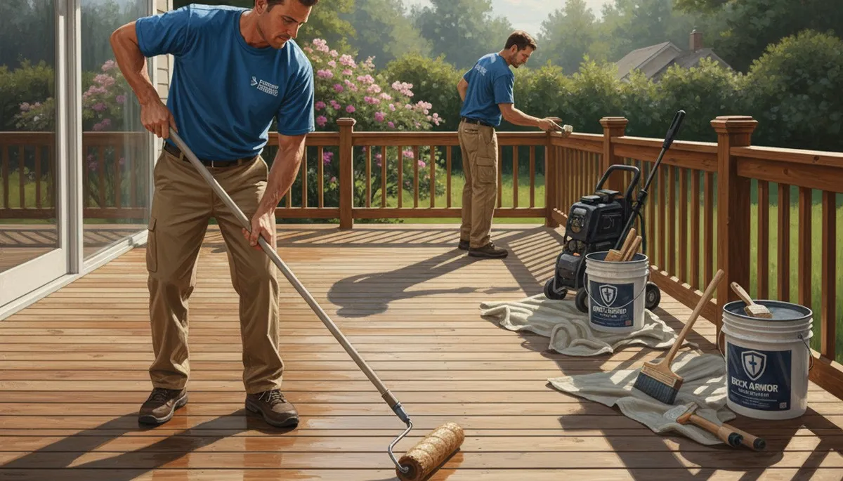 Deck sealing service in Jacksonville, FL by Jacksonville Paint Pros for humidity and sun protection