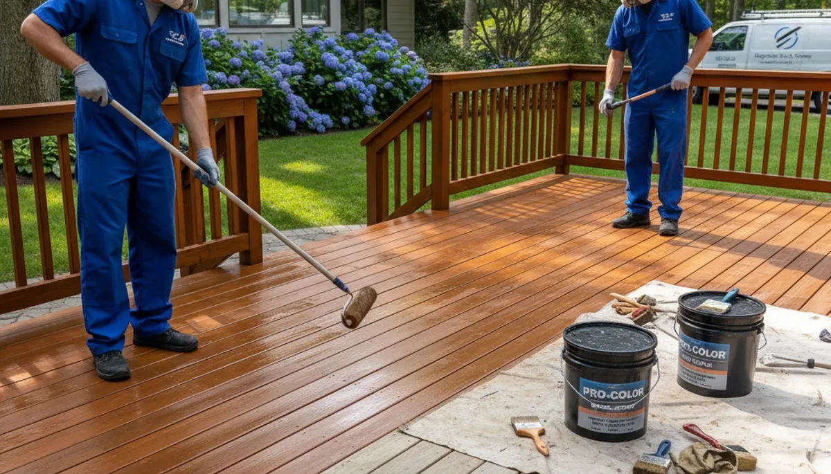 Professional deck staining service in Jacksonville, FL for long-lasting wood protection
